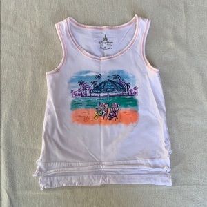 Disneyland Resort Minnie Daisy at beach tank top